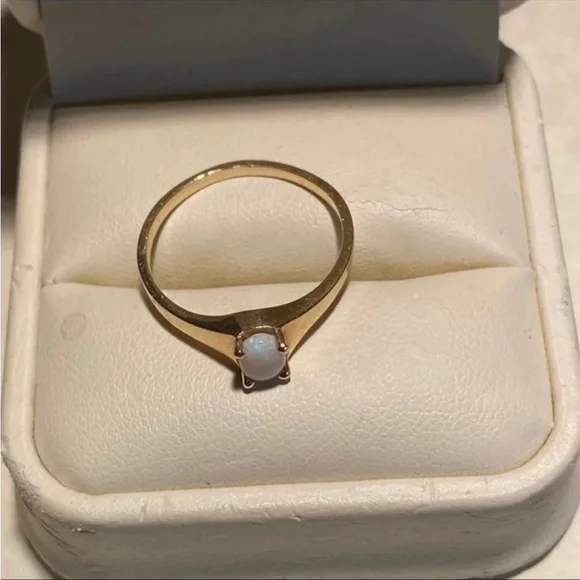 Gold Opal vintage ring - Picture 3 of 6